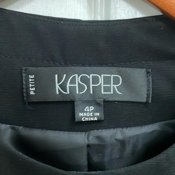 KASPER black blazer with silver buttons.  4P - Picture 2 of 8
